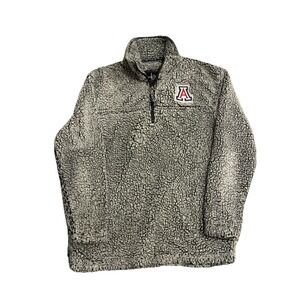 Arizona Wildcats Sherpa 1/4 Zip Pullover Boxer craft‎ Men's M Gray Warm Fleece